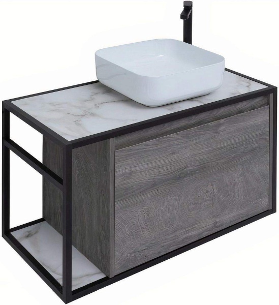 Тумба под раковину AQUANET Nova Lite Loft 90 R дуб рошелье