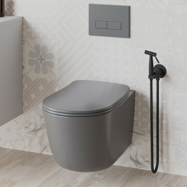 Гигиенический комплект PAINI Castello Round CAYO442R черный матовый