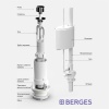 Арматура BERGES Eko 01 шток металл, нижний клапан, штуцер пластик 1/2