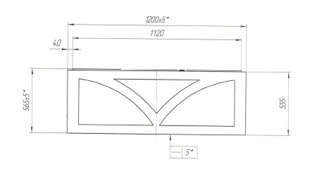 Панель фронтальная для ванн MARKA ONE Tiber/Classic 120x57