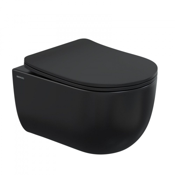 Комплект BERGES Novum 4000 + Ventas Black с сиденьем с микролифтом, клавиша F5 черная глянцевая