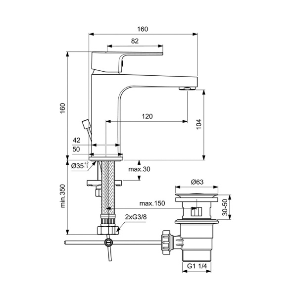 Набор для ванной комнаты IDEAL STANDARD Esla BC264AA