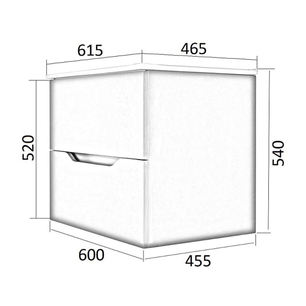 Тумба подвесная ORANGE Line 60 черный матовый