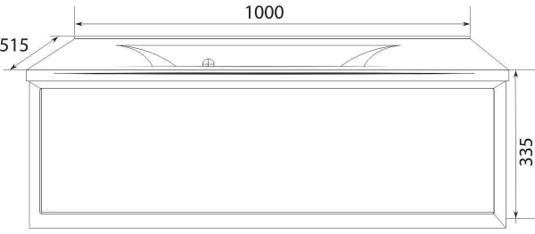 Тумба с раковиной MARKA ONE Milacco 100 Black stone