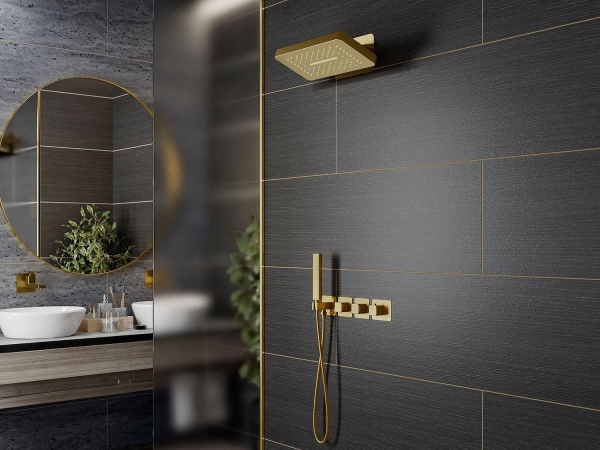 Душевой комплект TIMO Petruma с термостатом SX-5249/17SM Gold matte
