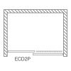 Дверь в нишу ROTH Exclusive Line ECD2P 140х205 R профиль black elox