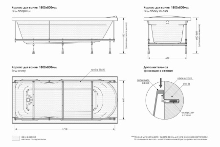Каркас FLUMEN INN 180x80