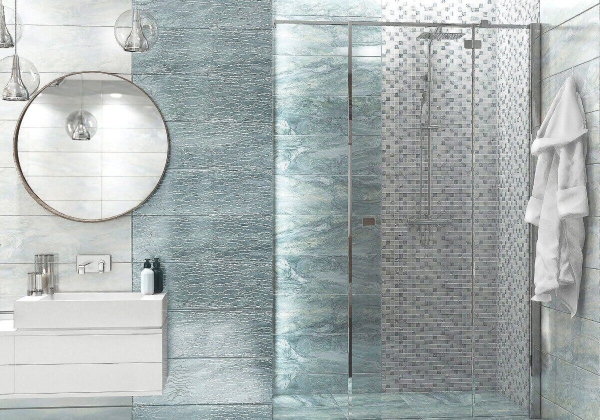 Crystal Pearl Delacora настенная плитка белая глянцевая 24,6х74см
