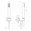 Душевой гарнитур GESSI Inciso 58123#299 черный матовый