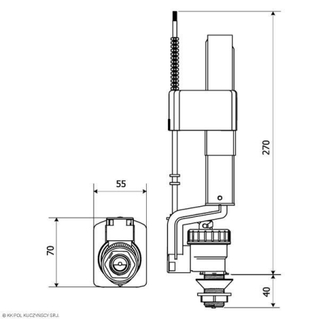 Наполнительный клапан KK-POL 350/ZND/111-00-T0