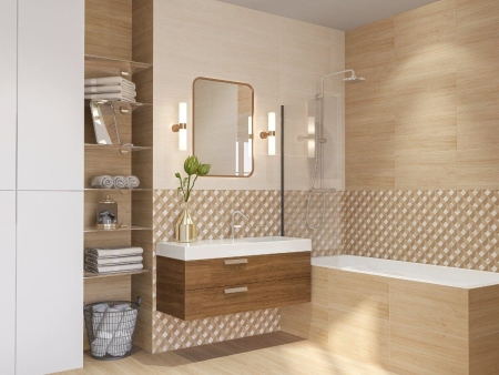 Rustic Beige настенная плитка бежевая полуматовая 31х63см Azori