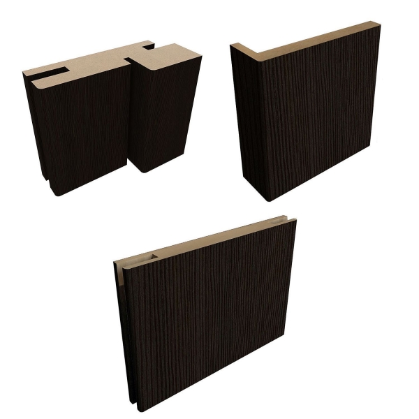 Комплект погонажа ALBERO телескопический для двери эко-шпон темный кипарис