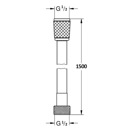 Шланг душевой AQUAME AQM1503CR