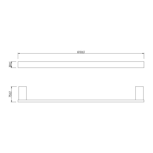 Полотенцедержатель LEMARK Smooth Line 9786024 графит матовый
