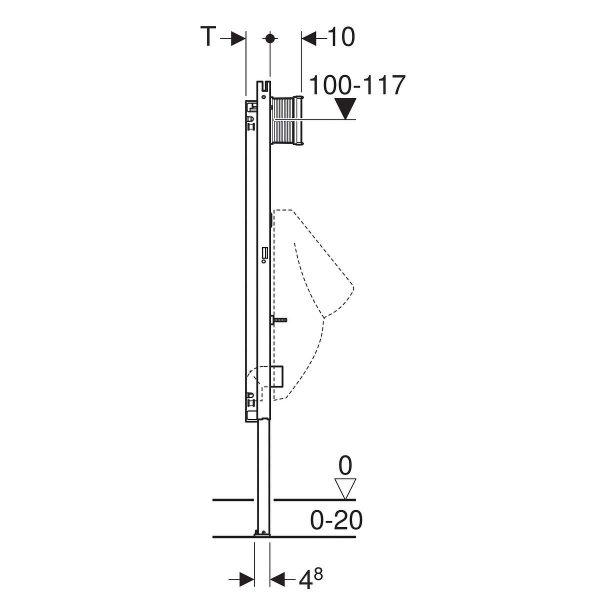 Инсталляция для писсуаров GEBERIT Duofix 111.665.00.5