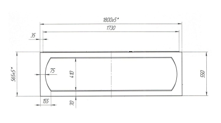 Панель фронтальная для ванн MARKA ONE Reddy/Kotto 180x57