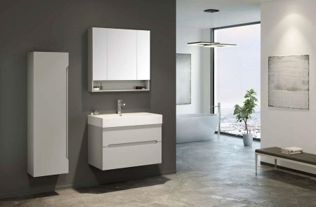 Зеркальный шкаф ORKA Malta 80 кашемировый матовый
