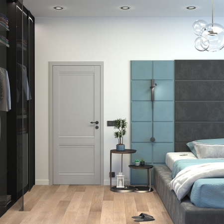 Дверь ALBERO Империя Рим 90x200 платина матовая