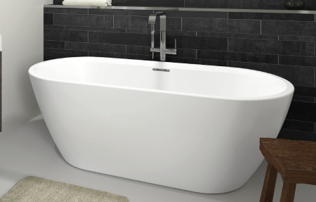 Акриловая ванна RIHO Inspire 180х80 заполнение через перелив
