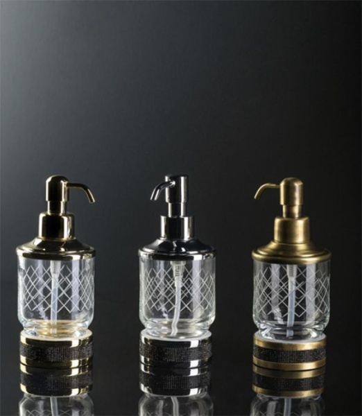 Дозатор жидкого мыла BOHEME Royale Cristal 10929-BR-B Bronze/Black