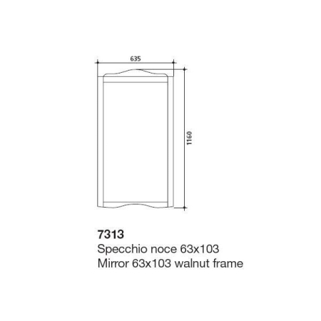 Комплект мебели KERASAN Retro 735040 69 орех глянцевый