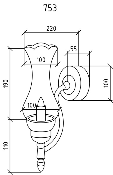 Светильник BOHEME 753 Bronze