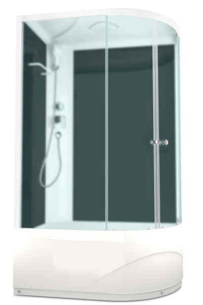 Душевая кабина DOMANI SPA Delight 128 high L 120х80х218 стенки черные, стекло сатин