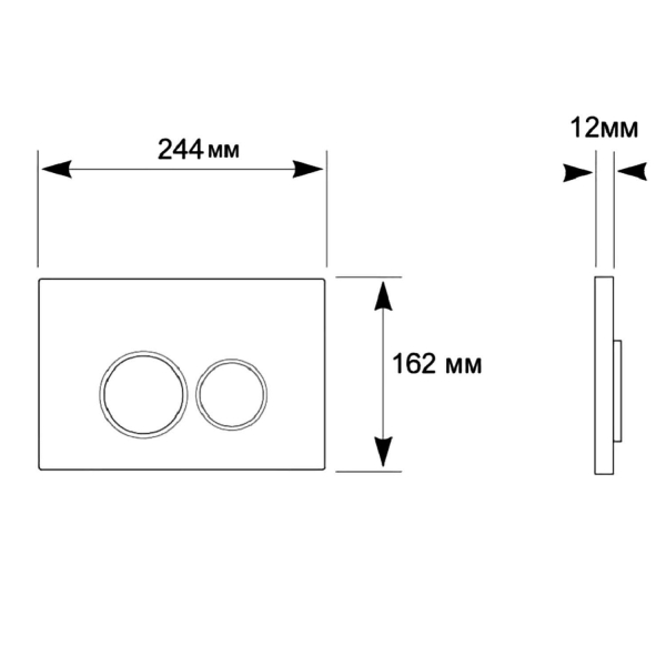 Кнопка смыва AQUANIKA Basic R-type 01.02.05W белый