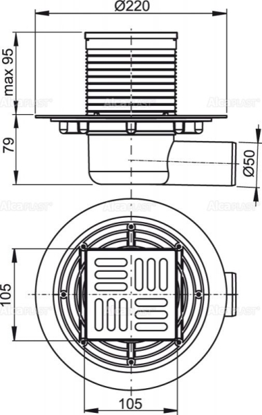 Трап ALCAPLAST APV1321