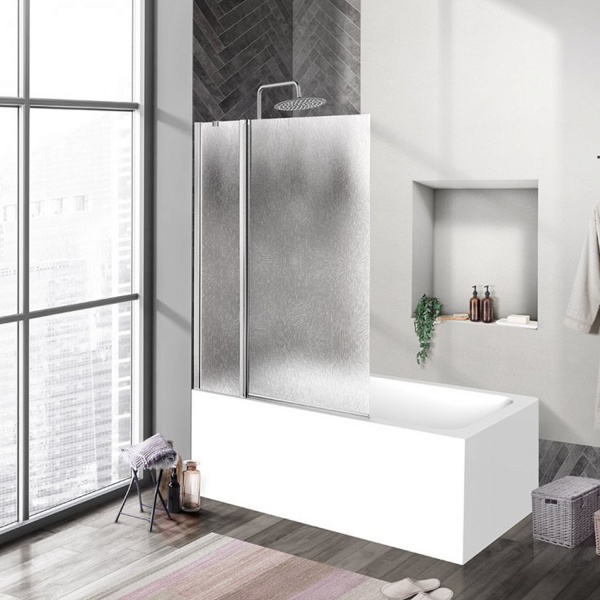 Шторка для ванны BELBAGNO Uno UNO-V-11-100/150-CH-CR 100x150