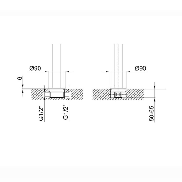 Встраиваемая часть напольного смесителя FANTINI 19 00 3336A