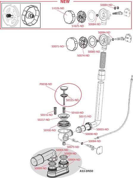 Слив-перелив ALCAPLAST A550K-80