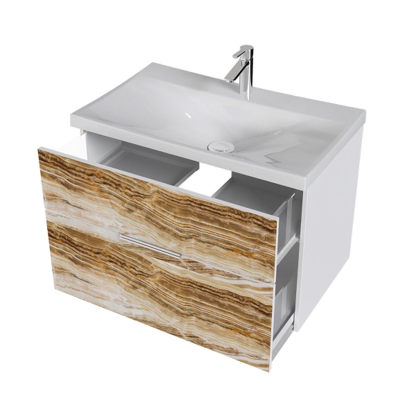 Тумба с раковиной MARKA ONE Idalgo 75 Onyx