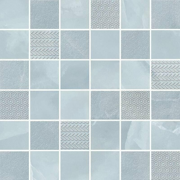 Onice Blu Mosaic керамическая плитка голубая 30x30см Kerlife