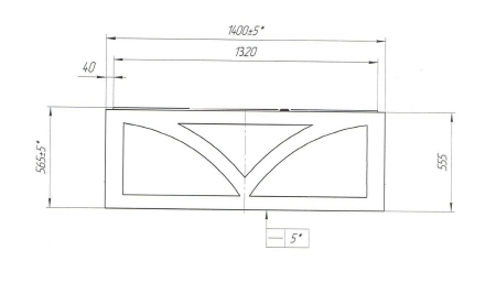 Панель фронтальная для ванн MARKA ONE Tiber/Classic 140x57