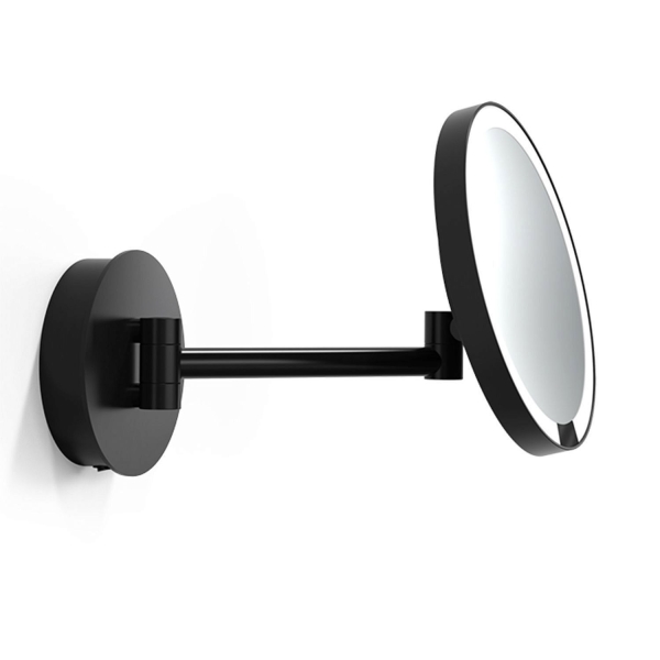 Зеркало косметическое DECOR WALTHER Round Just Look WR с подсветкой 122360 черный матовый